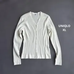 XL｜ユニクロ エクストラファインメリノリブショートカーディガン　リブ　美品
