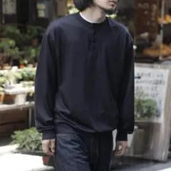 美品 INTÉRIM FINE MERINO WOOL JERSEY HENRY