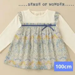 ナルミヤ センスオブワンダー 花柄 チュニック 長袖トップス 100cm