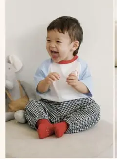 コニー 新品 チェックリラックスジョガーパンツ 80cm ボトムス