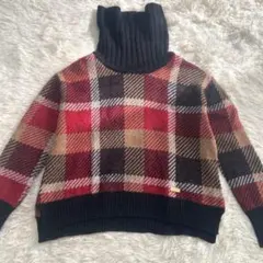 【美品】ブルーレーベル　ニット ビッグスケールクレストブリッジチェック　M