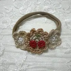 s*i様 (匿名配送)刺繍モチーフ ベビーキッズヘアバンド