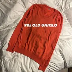 Cityboy 90s OLDUNIQLO V neck orange knitのサムネイル