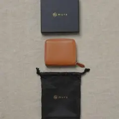 mura レザー スキミング防止 二つ折り財布