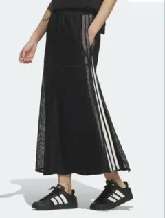 adidas メッシュ ロングスカート 黒のサムネイル