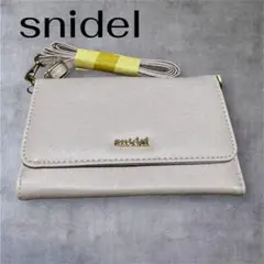 未使用☆snidel ショルダーウォレットポーチ ピンク系 花柄 ストラップ付