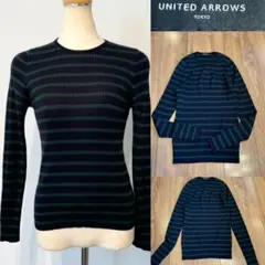 UNITED ARROWSユナイテッドアローズ カシミヤ✖️シルク ボーダーニット