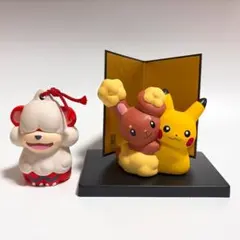 陶飾り ピカチュウとミミロル ポケモンセンターオリジナル 新品未使用