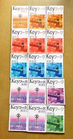 Keyワーク中学生用　高校受験　15冊セット　中古
