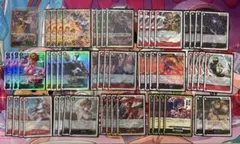 ワンピースカードゲーム 赤黒サボ デッキ　パーツ　サボシークレット　入り