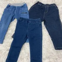キッズデニムパンツ 90cm 3点セット