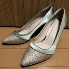 green label relaxing ラメ　パンプス　ベージュのサムネイル