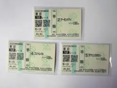 2020年　ジャパンカップ　現地単勝馬券　三冠馬3頭のサムネイル