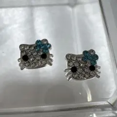 【ネイルパーツ】　キティ　ラインストーン　水色　２つ