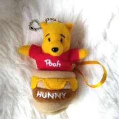 レトロ　プーさん　マスコット　ぬいぐるみ　キーホルダー　ハニーポット　ディズニー