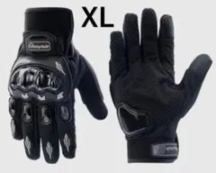 黒グレーXLサイズ・オートバイ用グローブ【高耐久＆快適フィット】