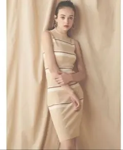 【新品】ROYAL PARTY プチハイ ノースリーブタイトニットワンピース