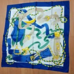 値下げ中✨ヴィンテージ美品❤️セリーヌ✨超かわいいシルク大判スカーフ 華やか