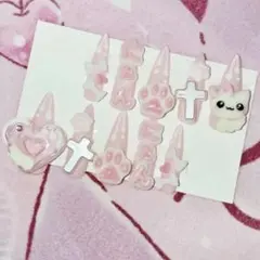 ぴんく♡ネイルチップ 量産型 地雷系 ゴテゴテ ロング