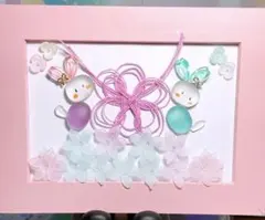 シーグラスアート ヒーリングアート お正月うさちゃん