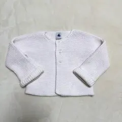 【PETIT BATEAU】コットン カーディガン♡ベビーピンク18M