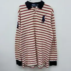 polo by Ralph Lauren XXL 白赤　ヨ54
