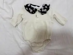 花柄襟付きロンパース　70センチ