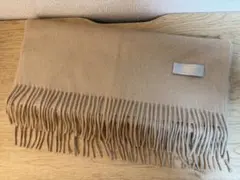 Cashmere World カシミヤマフラー ベージュ フリンジ