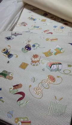 ポーラ糸綾會　袋帯　着物　新品未使用品✨ シルック [東レシルック 糸使用] 洗える 袋帯 織・華紋に向い鶴菱