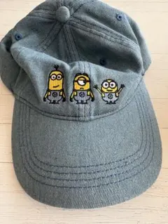 ミニオン刺繍デニムキャップ