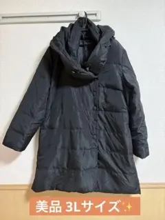 【3Lサイズ】黒色 ダウンジャケット