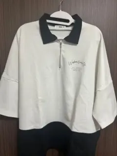 WEGO ハーフジップ モノトーン ホワイト・ブラックのサムネイル