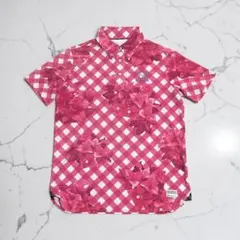 CUTTER & BUCK カッター＆バック　ゴルフ　ギンガムチェック　花柄　L