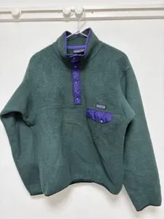 patagonia シンチラスナップT USA製　ハンターグリーン/パープル S