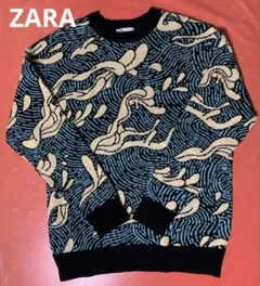 ZARA 抽象模様 ニットセーター
