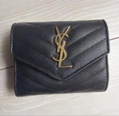 SAINT LAURENT ブラック 三つ折り財布