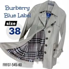 【未使用級】バーバリー ブルーレーベル チェック裏地 トレンチコート 38(M)