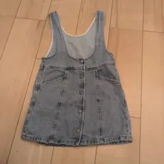 GU デニムブルー ジャンバースカート 120cm