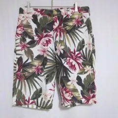 ナイラス　メンズ　フローラルショートパンツ　ハーフパンツ　79　コットン100