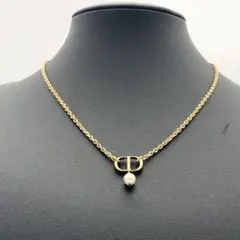 現行/極美品✨ DIOR petit CD ネックレス レジンパール ゴールド