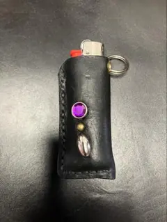 スタッズレザーライターケース BIC J23サイズ
