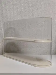 卓上蓋付き おもちゃ/人形/フィギュア/クリア(透明)ケース ２ケースセット