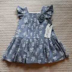 【新品未使用】pippa&julie ワンピース ブルー 100cm