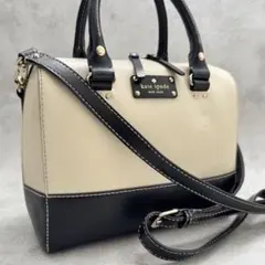 ✨美品✨ケイトスペード 2way ボストンバッグ ハンド レザー バイカラー