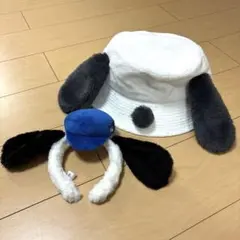 犬耳付きバケットハット&カチューシャ　ユニバ　スヌーピー