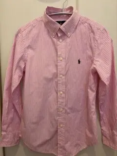 Ralph Lauren ピンクストライプ ボタンダウンシャツ 150
