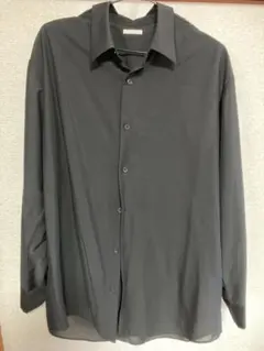 【新品未使用】GU 黒 長袖シャツ Mサイズ(ユニセックス)
