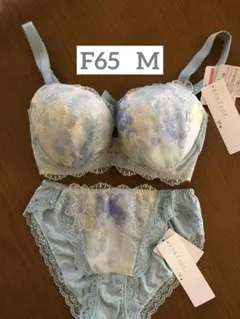 ✨新品未使用品✨ PARFAGE 水色花柄レース ブラジャーショーツセット