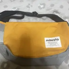 【中古】milesto ショルダーバッグ イエロー×グレーのサムネイル