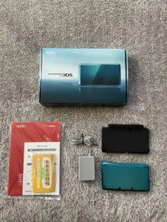 ニンテンドー3DS アクアブルー 箱・付属品完備＋人気ソフト2本付き 動作確認済